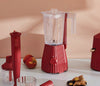 Alessi Blender Plissé - 5 vitesses + réglage turbo - Rouge - Michele de Lucchi - 1,5 litre - MDL09 R