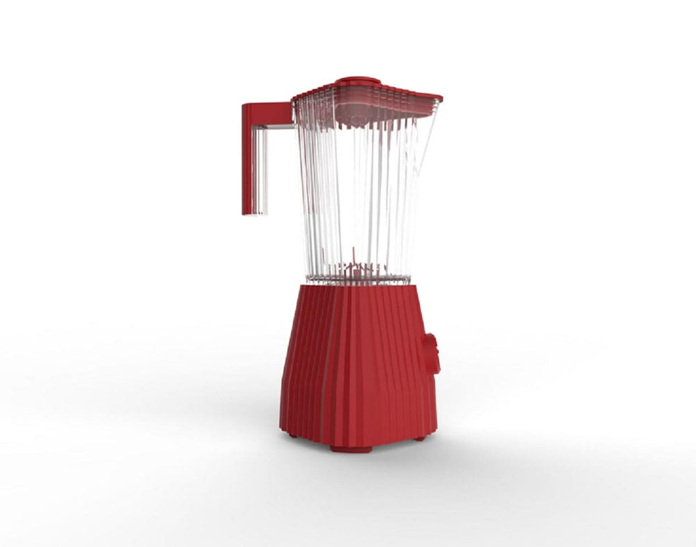 Alessi Blender Plissé - 5 vitesses + réglage turbo - Rouge - Michele de Lucchi - 1,5 litre - MDL09 R