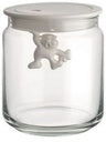 Alessi Pot de Rangement Gianni A Little Man Holding On Tight - AMDR04 W - Blanc - 700 ml - par Mattia Di Rosa