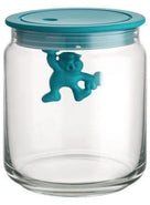 Alessi Voorraadpot Gianni A Little Man Holding On Tight AMDR04 AZ - Blauw - 700 ml - door Mattia Di Rosa