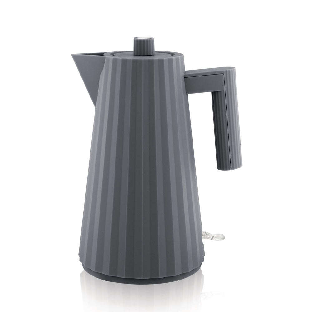 Alessi Waterkoker Plissé - droogkookbeveiliging - Grijs - Michele de Lucchi - 1.7 liter - MDL06 G