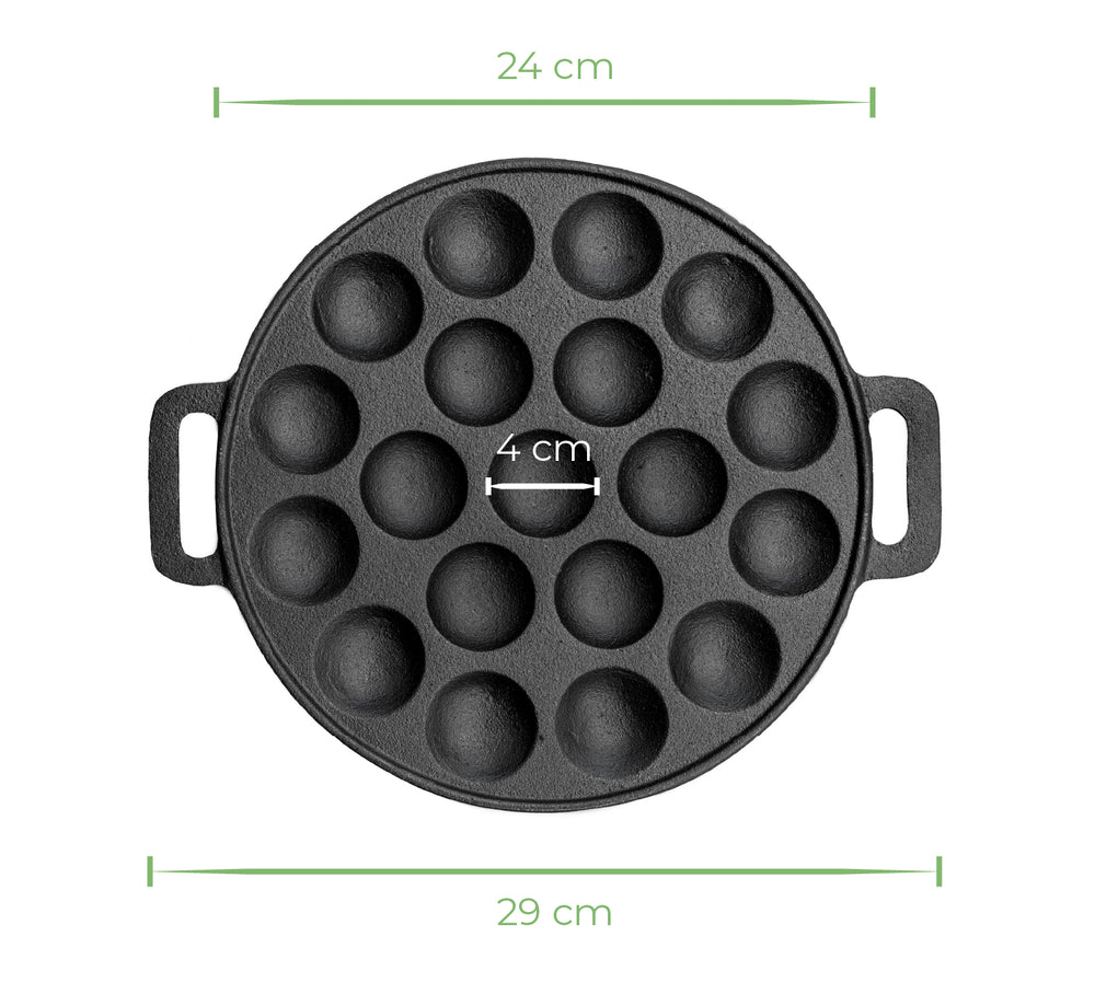 Poêle à Poffertjes Sareva - Fonte - ø 24 cm - 19 poffertjes