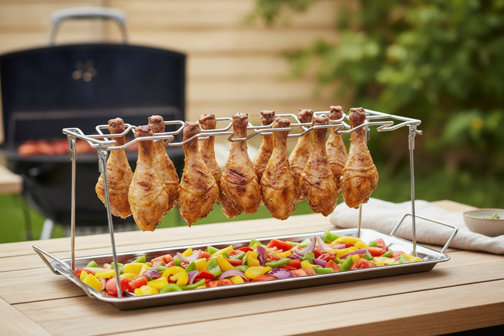 Cookinglife BBQ Kippenvleugelhouder Fire & Flavour - Metaal - Voor 12 Stuks Grillen