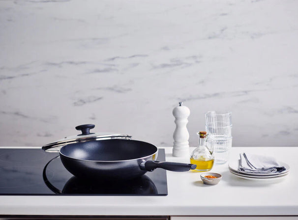 Beka Wokpan met glazen deksel Pro Induc ø 28 cm - keramische anti-aanbaklaag