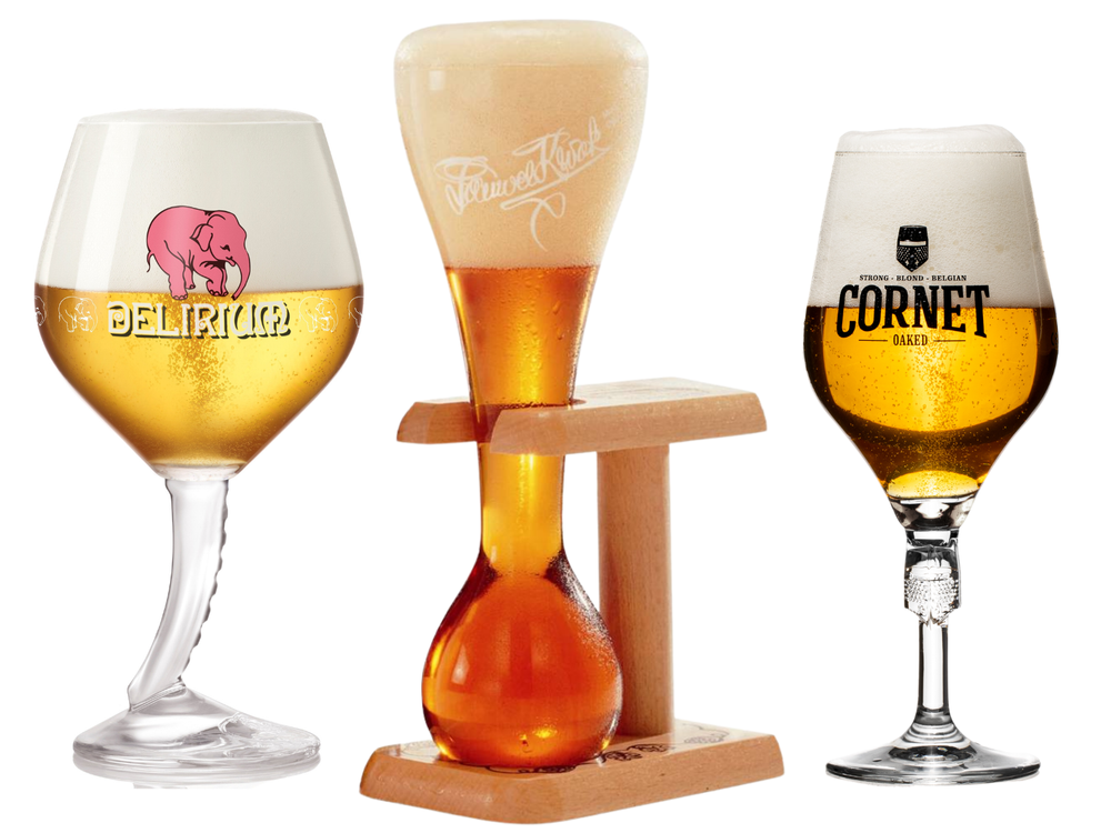 Bierglazen cadeau set - Unique Three - 3 stuks