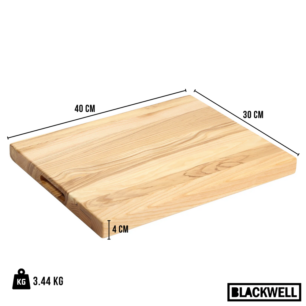 Blackwell Houten Snijplank - Met Greep - Essenhout -  40 x 30 x 4 cm