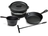 Blackwell Dutch Oven BBQ set Gietijzer - Braadpan + Lifter, Koekenpan ø 20 cm & Steelpan 18 cm - 4 Delig