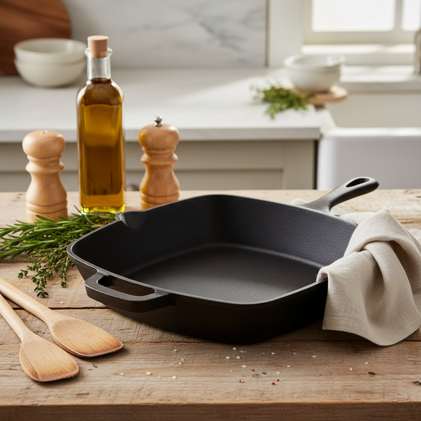 Blackwell Ovenschaal Cast Iron Gietijzer - 25 x 25 cm / 2 Liter - zonder anti-aanbaklaag