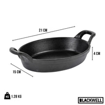 Blackwell Ovenschaal Cast Iron Gietijzer Ovaal 21 x 15 x 4 cm - zonder anti-aanbaklaag
