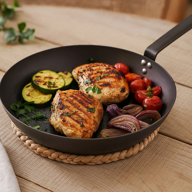 Blackwell Koekenpan Carbon Staal ø 28 cm - geschikt voor alle warmtebronnen - zonder anti-aanbaklaag