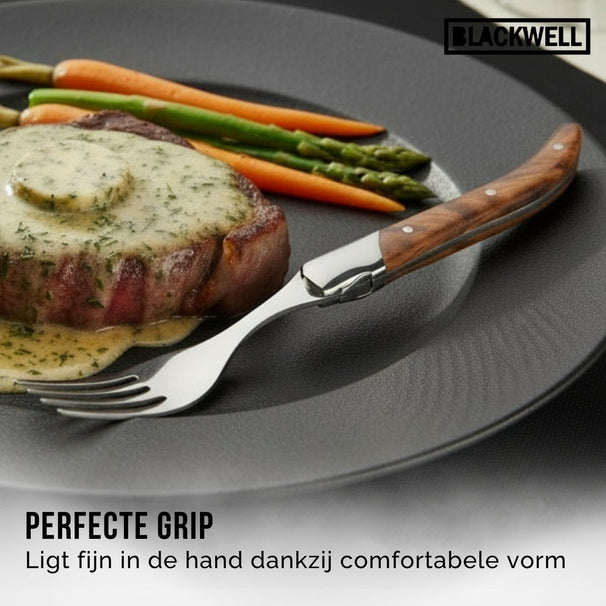 Blackwell Steakvorken Laguiole - Rozenhout - 6 Stuks