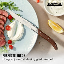 Blackwell Steakbestek Laguiole - Steakmessen & Steakvorken - Rozenhout - 12 Stuks