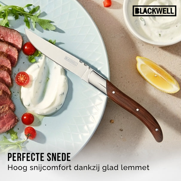 Blackwell Steakmessen Laguiole - Rozenhout - 6 Stuks