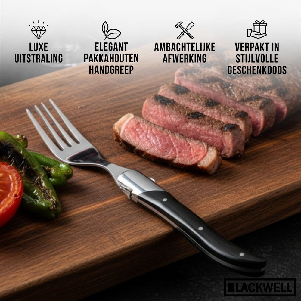 Blackwell Steakvorken Laguiole - Pakkahout - 6 Stuks