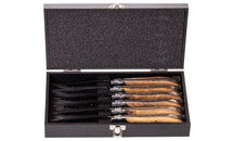 Blackwell Steakmessen Laguiole - Raw Black Lemmet - Olijfhout - 6 Stuks