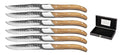 Blackwell Steakmessen Laguiole - Raw Black Lemmet - Olijfhout - 6 Stuks