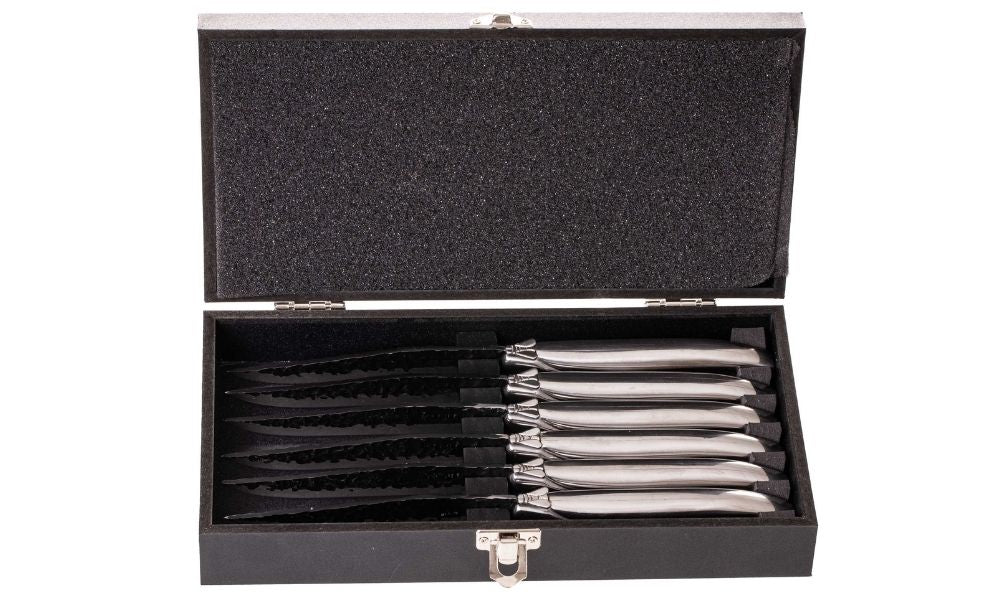 Blackwell Steakmessen Laguiole - Raw Black Lemmet - RVS - 6 Stuks