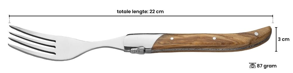 Blackwell Steakvorken Laguiole - Olijfhout - 6 Stuks