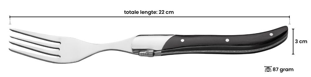 Blackwell Steakbestek Laguiole - Steakmessen & Steakvorken - Pakkahout - 12 Stuks