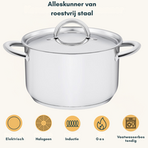 Sola Pannenset Blizz - RVS - Kookpan ø 16, 18, 20 cm & Steelpan ø 16 cm - Inductie geschikt - 4 Delig