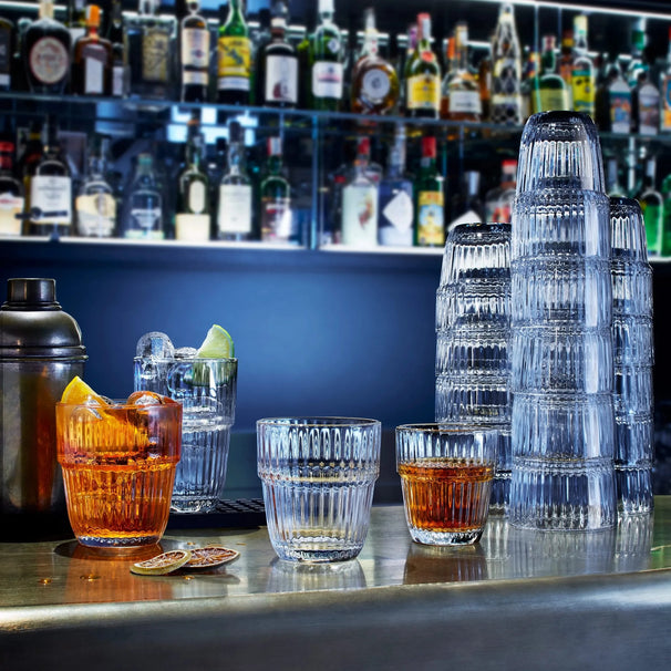 Bormioli Rocco Longdrinkglazen Stapelbaar - Waterglazen - Barshine - 380 ml - 6 stuks