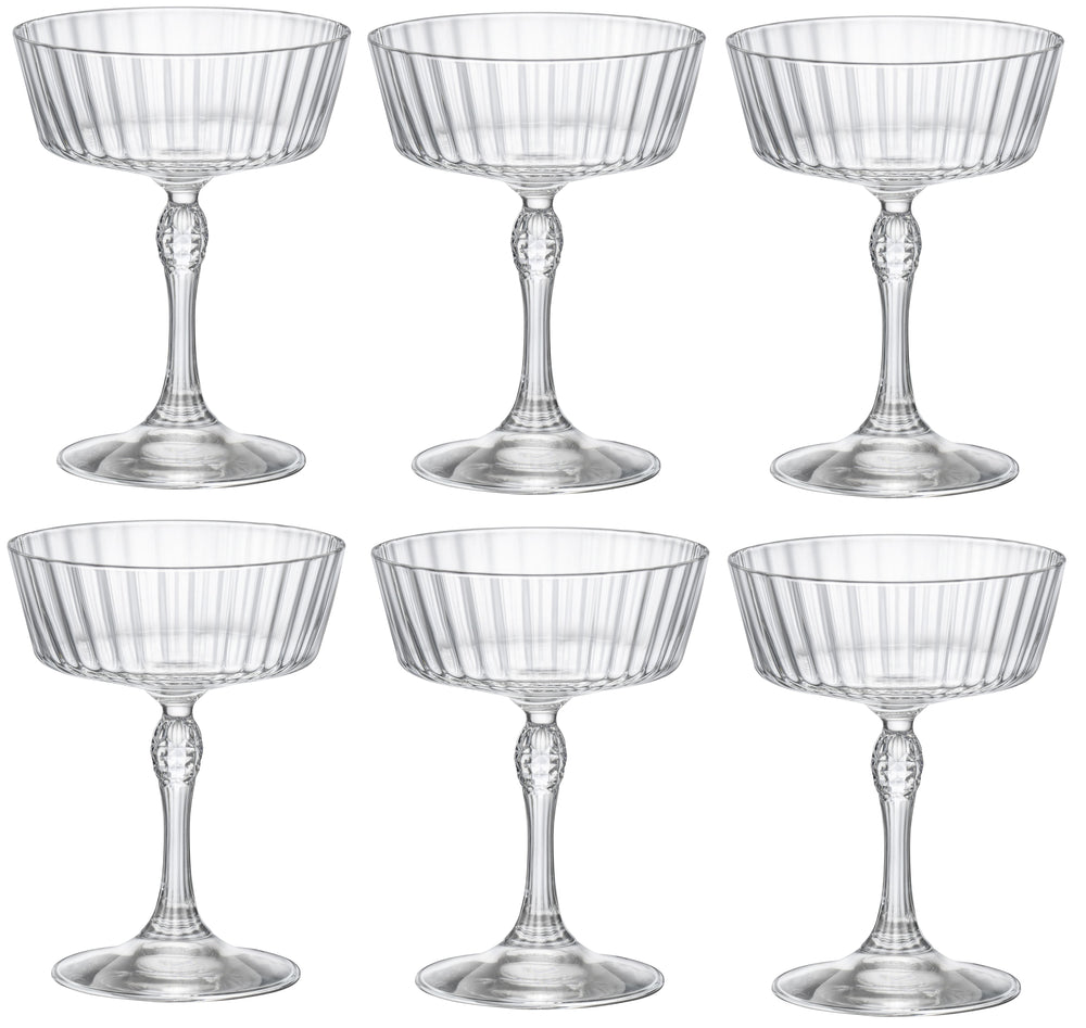 Verres à Cocktail Bormioli Rocco Amérique Années 20 - 270 ml - 6 pièces