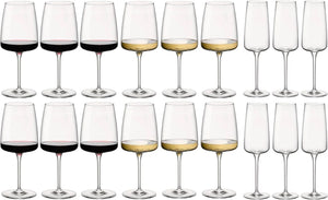 Bormioli Rocco Wijnglazen Set Nexo (Rode wijnglazen, Witte wijnglazen en Champagneglazen) - 18 delige set