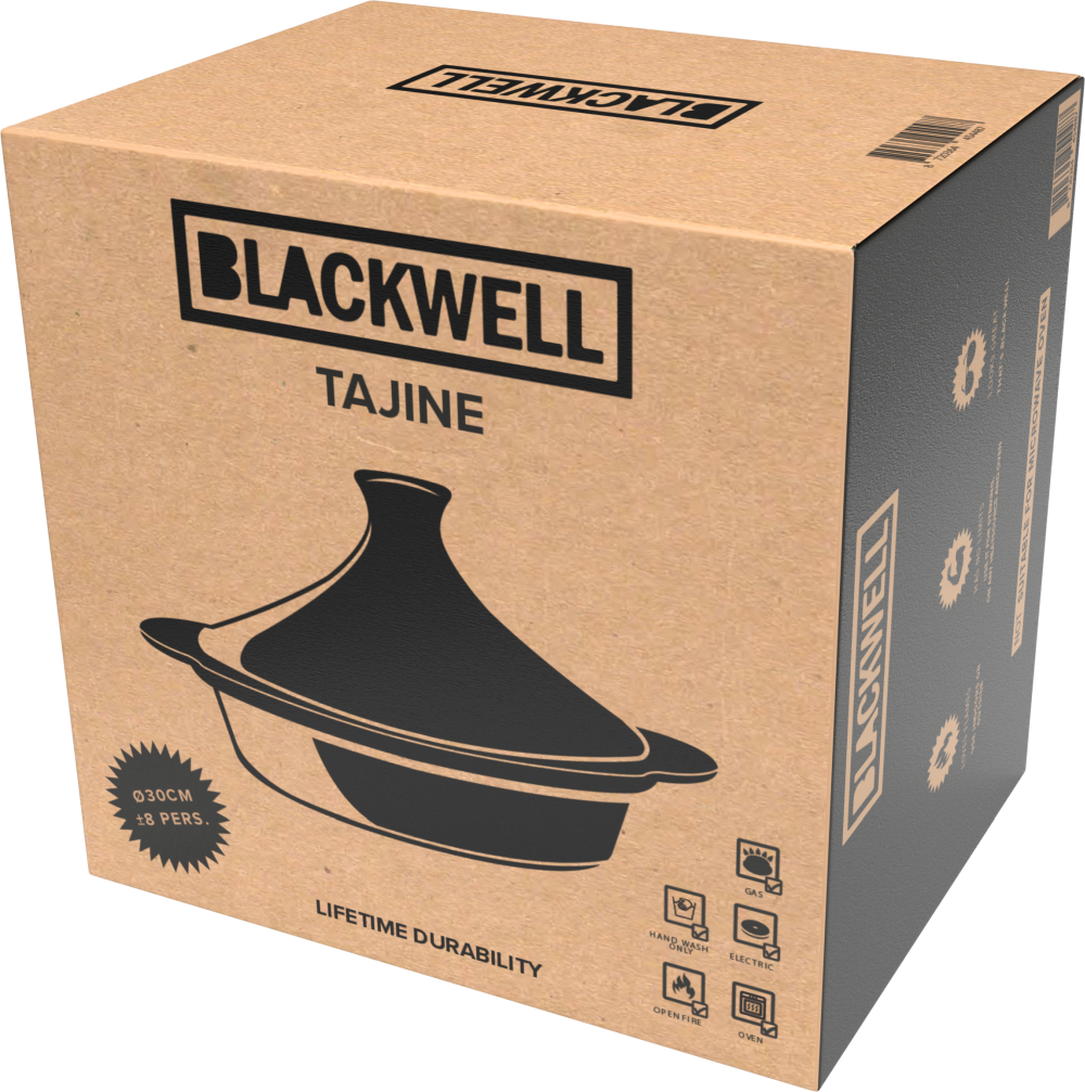 Blackwell Tajine Gietijzer - Zwart - Inductie geschikt - ø 30 cm / 3 liter