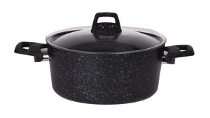 Cookinglife Kookpan met deksel - Black Speckle - Aluminium ø 20 cm / 2.7 liter - Geschikt voor alle warmtebronnen - standaard anti-aanbaklaag