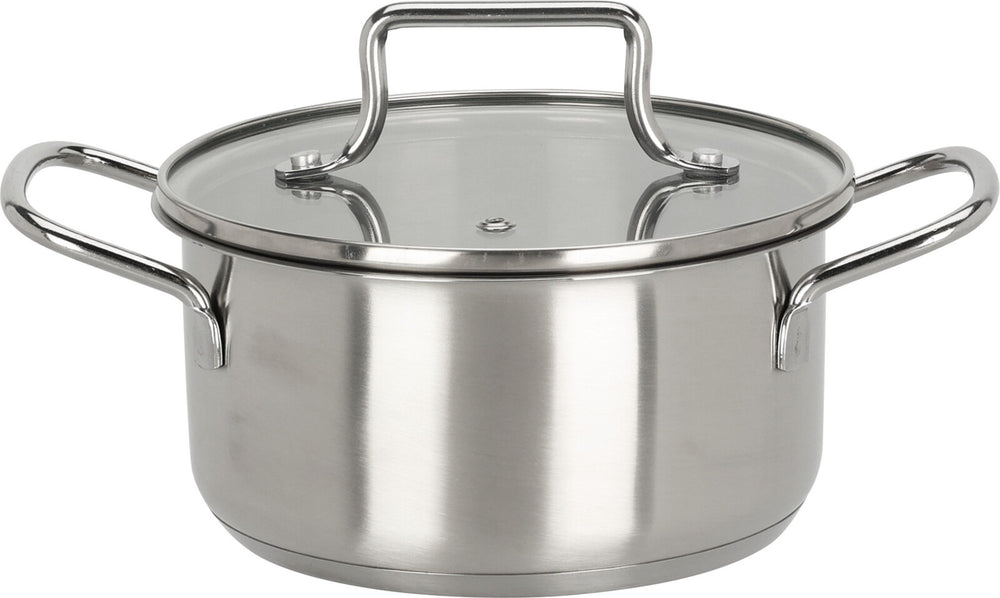 Pannenset 4-Delig Essential Steel RVS - Kookpannen ø 16, 18, 20 cm & Steelpan ø 16 cm - geschikt voor alle warmtebronnen - Cookinglife