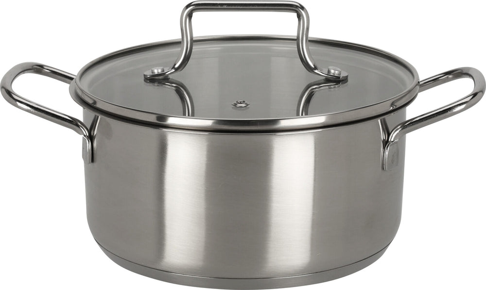 Pannenset 4-Delig Essential Steel RVS - Kookpannen ø 16, 18, 20 cm & Steelpan ø 16 cm - geschikt voor alle warmtebronnen - Cookinglife