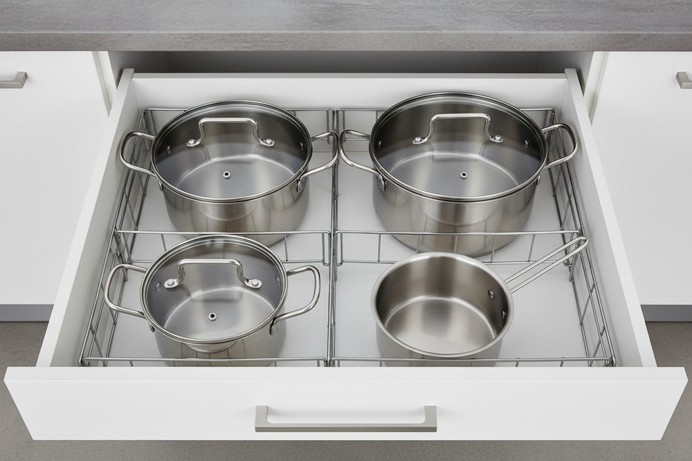 Pannenset 4-Delig Essential Steel RVS - Kookpannen ø 16, 18, 20 cm & Steelpan ø 16 cm - geschikt voor alle warmtebronnen - Cookinglife