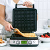 GreenPan Wafelijzer - Black - inclusief 2 sets wafelplaten - keramische anti-baklaag