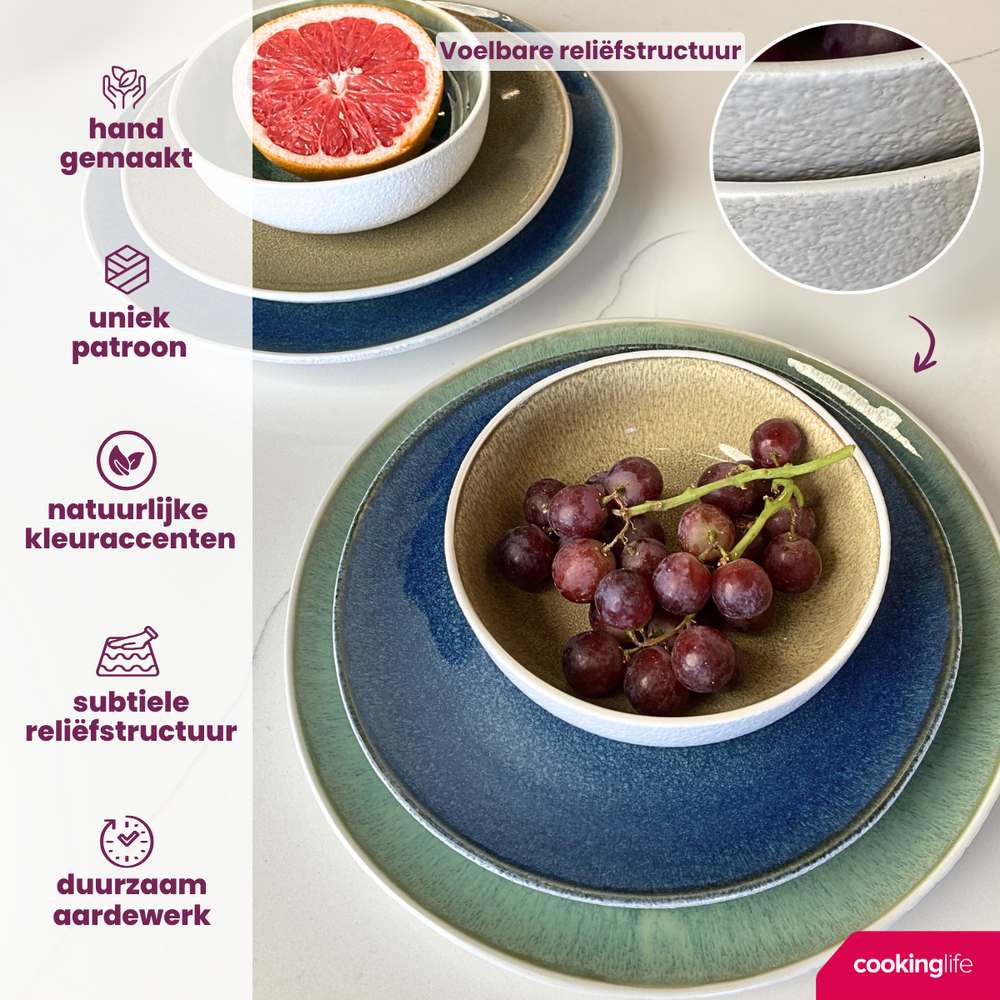 Cookinglife Ontbijtborden / Dessertborden Belize ø 21 cm - 6 stuks