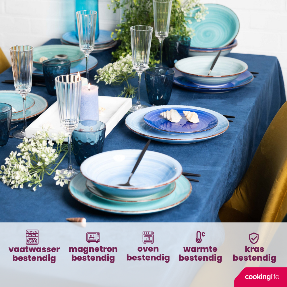 Cookinglife Eierdopjes Delice Blauw - 6 stuks