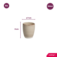 Cookinglife Koffiekopjes / Senseokopjes Delice Grijs 180 ml - 6 stuks