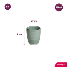 Cookinglife Koffiekopjes / Senseokopjes Delice Groen 180 ml - 6 stuks