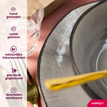 Cookinglife Soepkommen / Kommen Nola Warm Grey ø 17 cm - 6 stuks