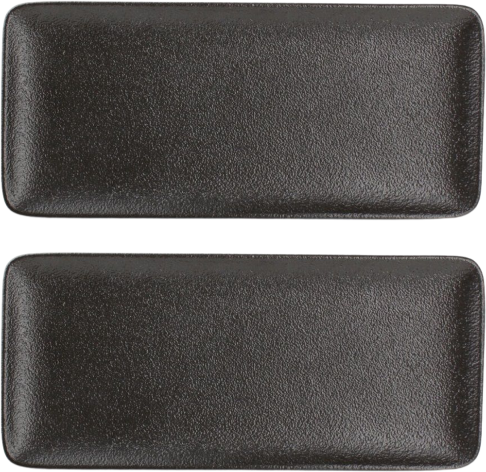 Fine2Dine Bord Dusk Zwart 22 x 10 cm - 2 stuks