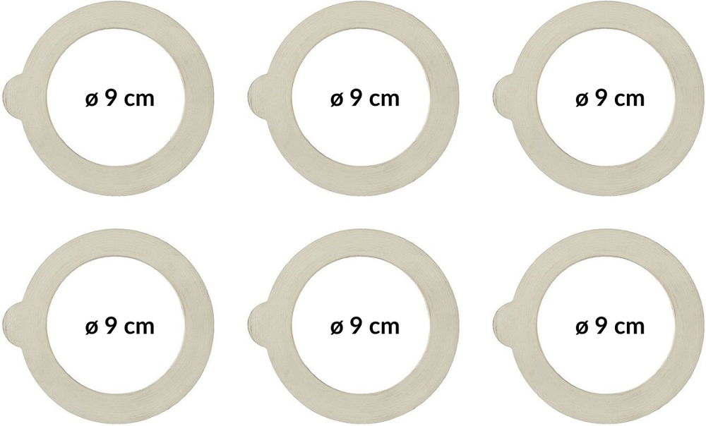 Bormioli Rocco ring voor Weckpot Fido ø 9 cm - 6 stuks