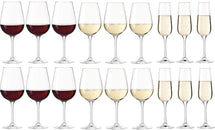 Leonardo Verres à Vin Tivoli - Set 18 pièces - Verres à Vin Blanc et Rouge & Verres à Champagne