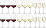 Leonardo Verres à Vin Tivoli - Set 18 pièces - Verres à Vin Blanc et Rouge &amp; Verres à Champagne