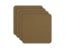 ASA Selection Onderzetters - Soft Leather - Cork - 10 x 10 cm - 4 Stuks