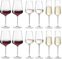 Ensemble de verres à vin Leonardo Puccini (verres à vin rouge, verres à vin blanc et verres à champagne) - Ensemble de 12 pièces