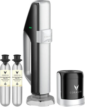 Coravin Sparkling wijnbewaarsysteem – inclusief charger, 2 CO₂-capsules, stopper & flessenhoes – behoudt bubbels tot 4 weken