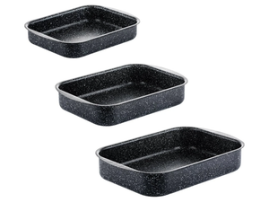 Westinghouse Ovenschaal / braadslede set Black Marble ø 25 + 30 + 35 cm