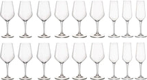 Bormioli Rocco Ensemble de verres à vin Electra - (Verres à vin rouge & Verres à vin blanc & Verres à champagne) - Ensemble de 18 pièces