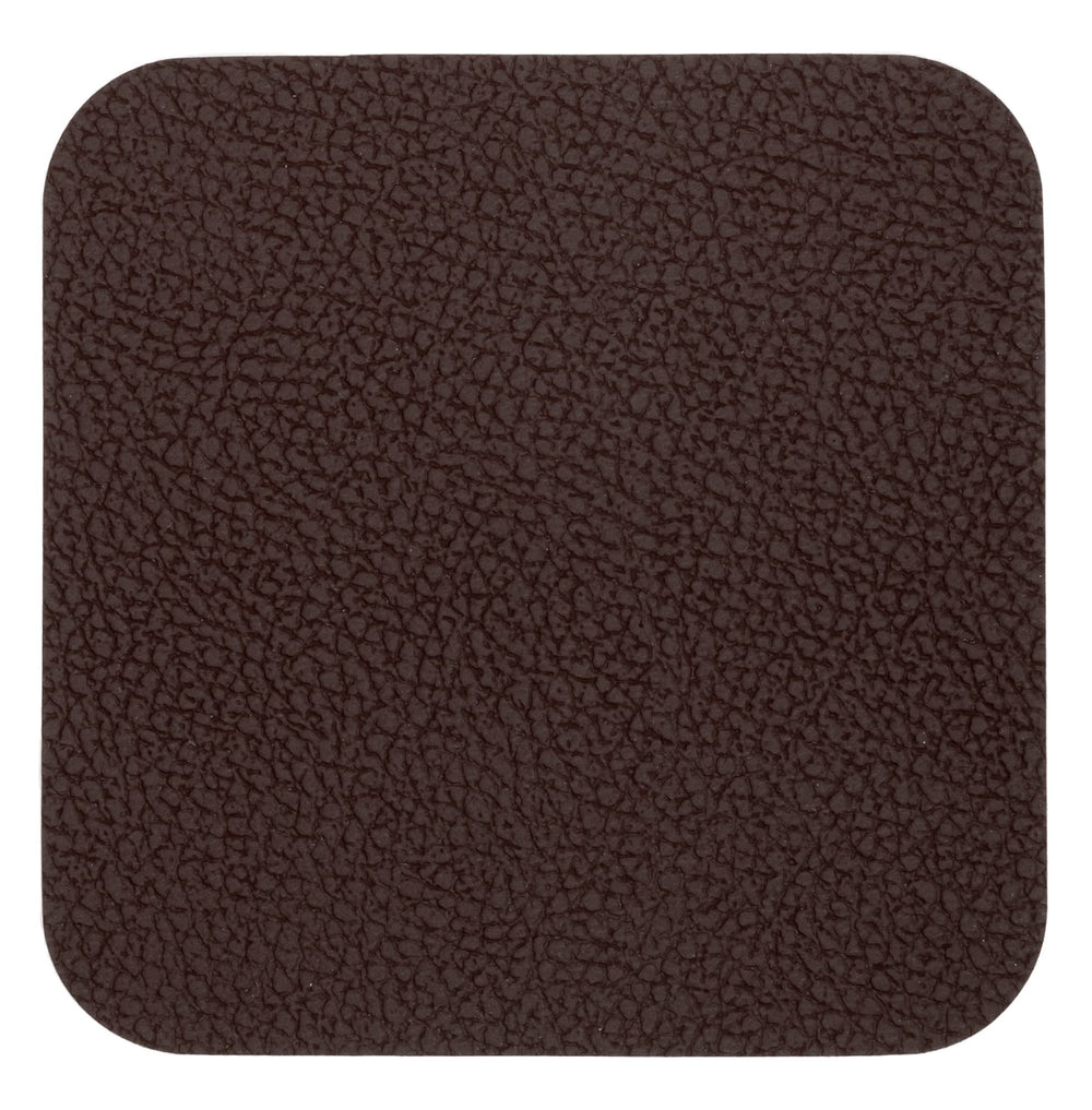 Jay Hill Coasters - Cuir végétalien - Marron / Sable - double face - 10 x 10 cm - 6 pièces