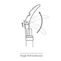 Vacu Vin Kurkentrekker Single Pull - Zwart