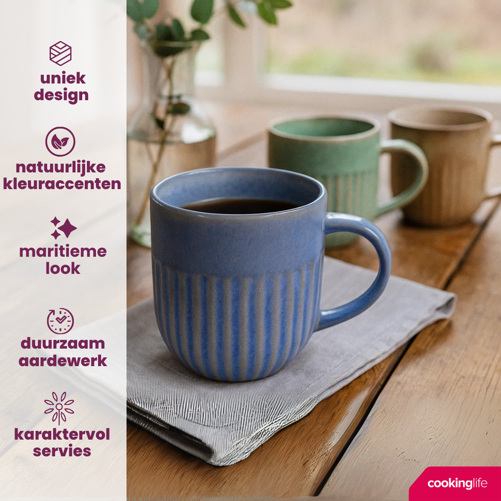 Cookinglife Mokken Aqua Maris 400 ml - 6 Stuks